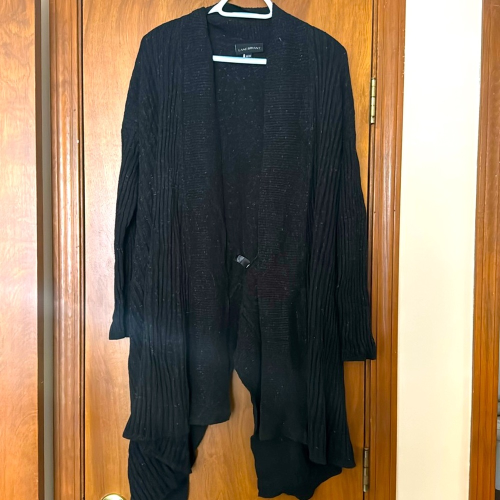 Black hi/low cardigan